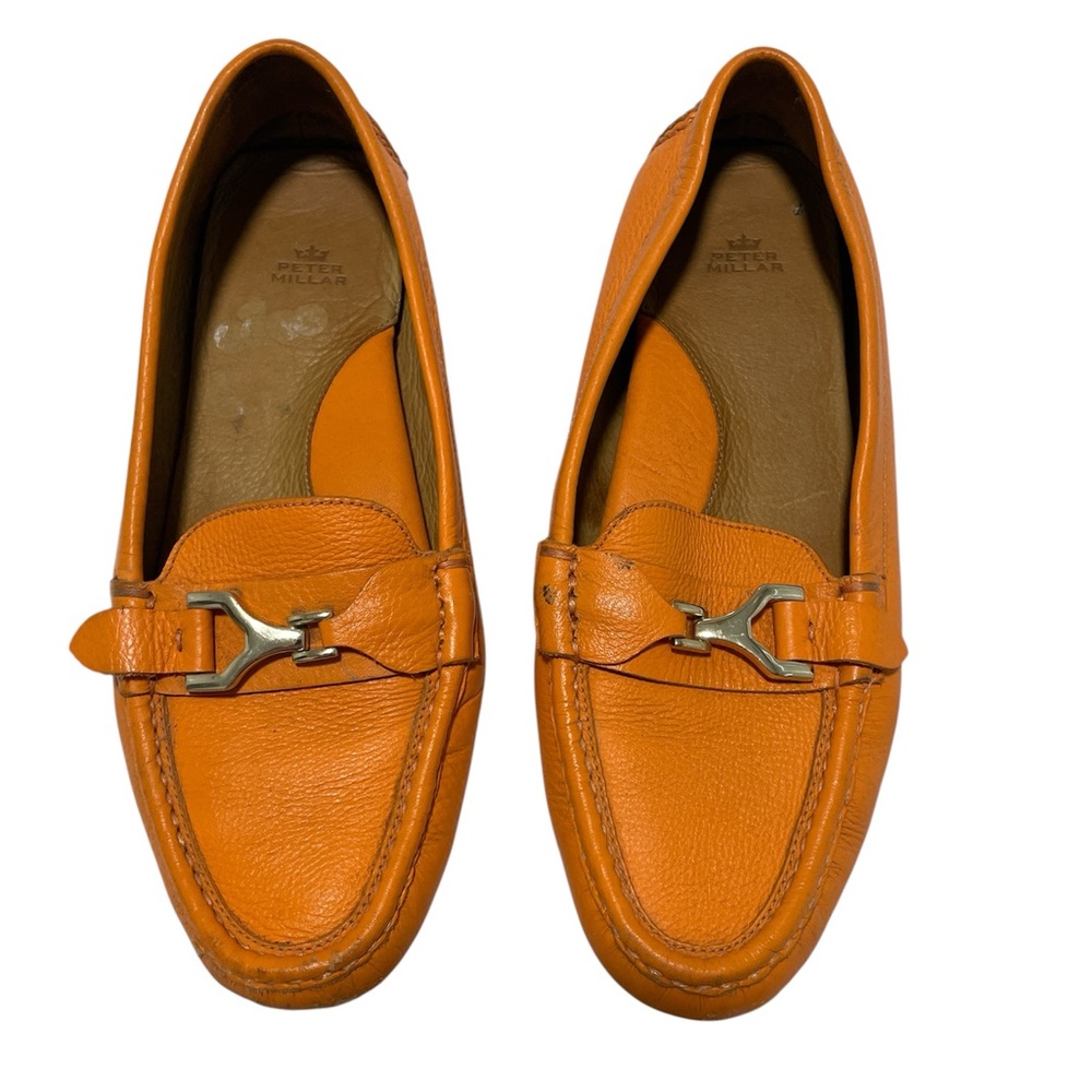 Peter Millar orange women’s bit loafer